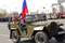 Парад военно-патриотических объединений, воинских подразделений, силовых структур, посвященный 63-й годовщине Победы в Великой Отечественной войне на Центральной площади г. Ижевска. Участники парада - ветераны Великой Отечественной войны