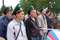 Митинг, посвященный 90-летию со дня образования Пограничных войск РФ у Монумента боевой и трудовой славы, посвященного подвигу трудящихся Удмуртии в годы Великой Отечественной войны 1941-1945гг. Участники митинга - бывшие пограничники
