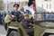 Парад военно-патриотических объединений, воинских подразделений, силовых структур, посвященный 63-й годовщине Победы в Великой Отечественной войне на Центральной площади г. Ижевска.
              Ветераны Великой Отечественной войны на легковых автомобилях времен войны. Снимок 3