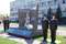 Торжественное открытие монумента, посвященного участникам Великой Отечественной войны, труженикам тыла и ветеранам боевых действий, перед зданием Муниципального унитарного предприятия "ИжГорЭлектроТранс". Почетный караул у монумента