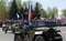 Парад военно-патриотических объединений, воинских подразделений, силовых структур, посвященный 65-й годовщине Победы в Великой Отечественной войне, на Центральной площади г. Ижевска. Ветераны Великой Отечественной войны на легковых автомобилях времен войны