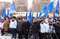 Митинг, посвященный победе политической партии "Единая Россия" на выборах в Государственную Думу РФ, на Центральной площади г. Ижевска. 
              Участники митинга. Общий вид. Снимок 1