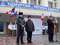 Митинг, посвященный победе политической партии "Единая Россия" на выборах в Государственную Думу РФ, на Центральной площади г. Ижевска. Участники митинга (слева направо):заместитель Председателя Правительства УР Коробейников Александр Георгиевич, глава муниципального образования "Город Ижевск" Ушаков Александр Александрович, Председатель Госсовета УР  Соловьев Александр Васильевич (выступает)